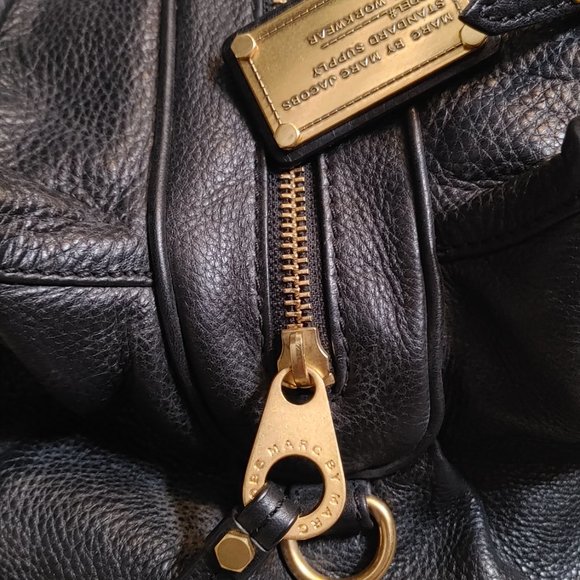 Authentic Classic Q Baby Groovee Satchel Marc by Marc Jacobs Black Leather - Picture 5 of 9